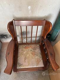 Coppia divani in legno - stile rustico/montano