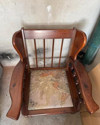 Coppia divani in legno - stile rustico/montano