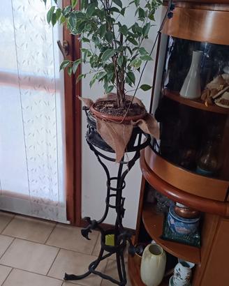 piedistallo portavaso ferro battuto anni 30