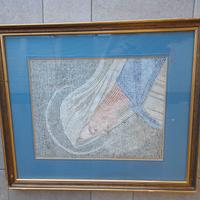 Quadro "LA MADONNA" in mosaico filatelico