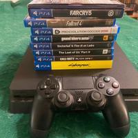 Playstation4 slim e 8 giochi originali + joypad