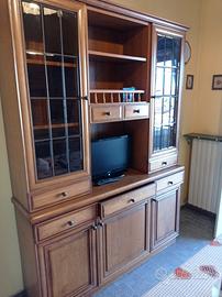 Mobile credenza in legno con vetrine -ottime cond.