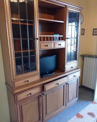 Mobile credenza in legno con vetrine -ottime cond.