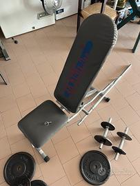 Set bilancieri, panca e manubri per Palestra