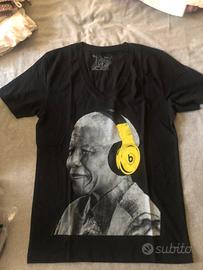 T shirt nera  Mandela uomo varie misure nuova