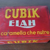 Scatola in latta d'epoca caramelle "Cubik Elah"