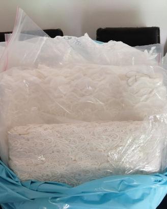Stock tessuti abiti da sposa