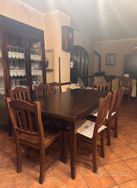 Tavolo allungabile in legno + 6 sedie – stile rust