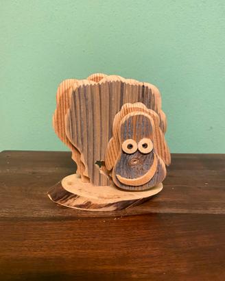 Pecorella legno soprammobile