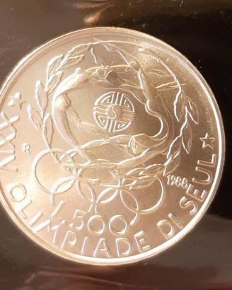 500 LIRE Argento - Olimpiadi di Seoul 1988