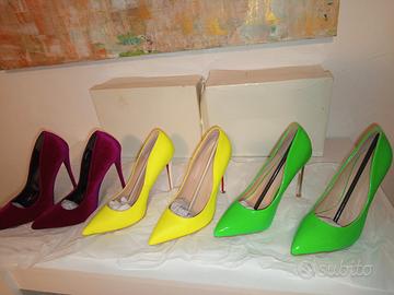 3 paia scarpe con tacco a spillo