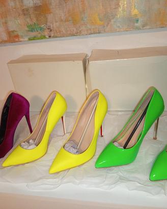 3 paia scarpe con tacco a spillo