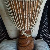 Tamburo Djembe Africano Artigianale Grande