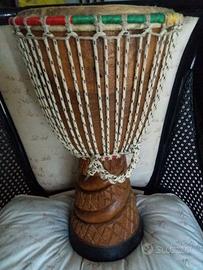 Tamburo Djembe Africano Artigianale Grande