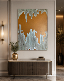 Tela materica "Luce fuori dalla grotta"50x70cm