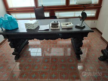 Arredo Studio Completo in Legno Intagliato-BLOCCO