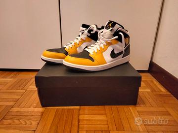 Air Jordan 1 Mid Tg. 46 - Giallo/Nero/Bianco