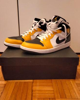 Air Jordan 1 Mid Tg. 46 - Giallo/Nero/Bianco
