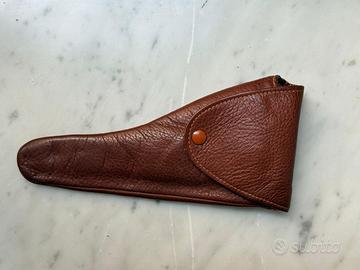 Portapipa Savinelli vintage in vera pelle