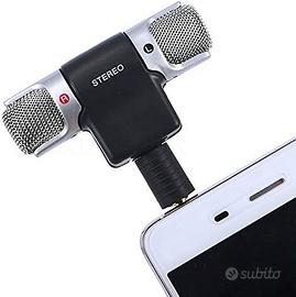Mini Microfono Stereo 3,5 mm per Smartphone PC