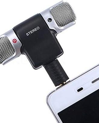 Mini Microfono Stereo 3,5 mm per Smartphone PC