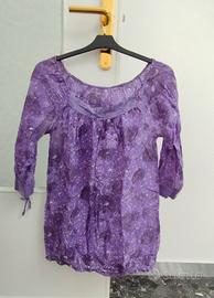 Top Cotone e Seta Donna XL Made in Italy