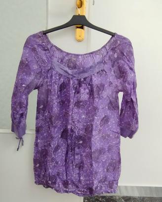 Top Cotone e Seta Donna XL Made in Italy
