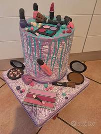 Torta scenografica tema Make up