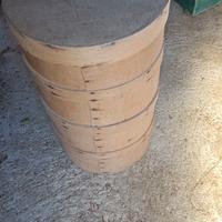 Portafarina antico in legno contenitore ottocento