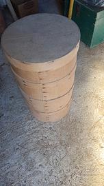 Portafarina antico in legno contenitore ottocento