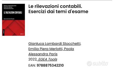 Le rilevazioni contabili. Egea