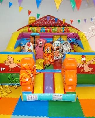 Saltarello Gonfiabile con Scivolo per Bambini