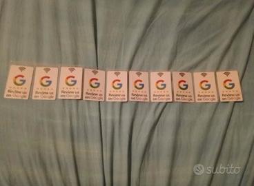 10 pezzi carte recensioni google 