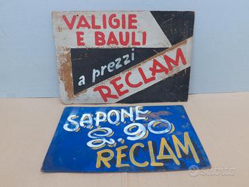 2 VECCHIE TABELLE DROGHERIA