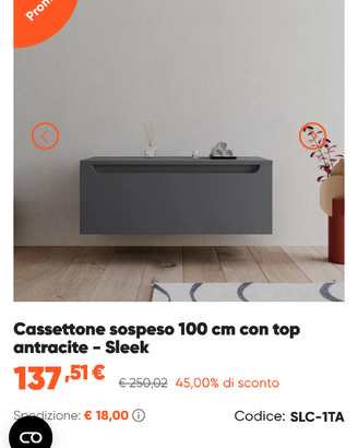 Cassetto sospeso