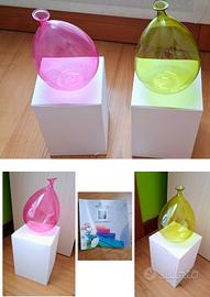 Coppia vasi a palloncino in vetro - Vetrodesign