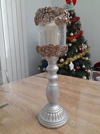 Portacandele candelabro argento / oro