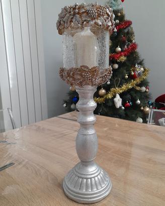 Portacandele candelabro argento / oro
