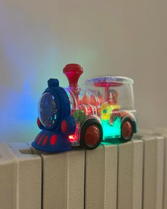 Trenino elettrico in movimento luce e musica