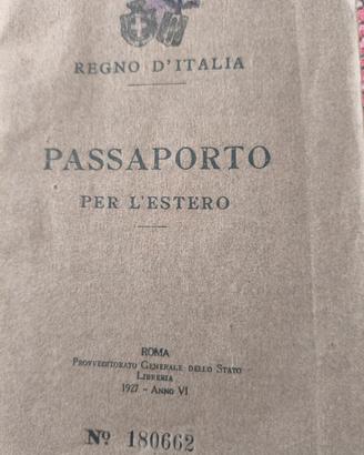 Passaporto Regno Italia 1927