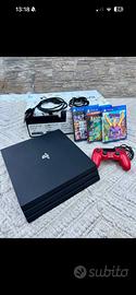 Play Station 4 PRO 1 tb + controller + 3 giochi