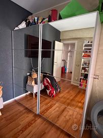 ARMADIO IKEA PAX SCORREVOLE SPECCHIO 200X66X200