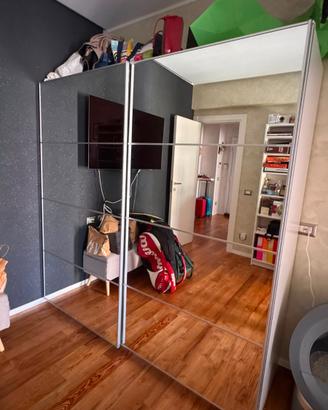 ARMADIO IKEA PAX SCORREVOLE SPECCHIO 200X66X200