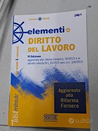 Libro : Elementi di diritto del lavoro 2012