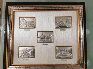 Quadri in Argento 925 con viste di Roma