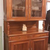 Credenza doppio corpo restaurata di noce