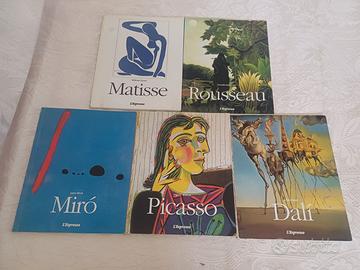 5 libri espresso pittori dali' picasso miro' rouss