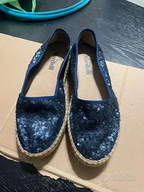 Espadrillas Blu Notte con Paillettes Nardelli