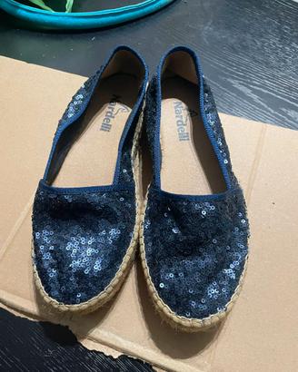 Espadrillas Blu Notte con Paillettes Nardelli