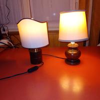 2 basi legno con paralume